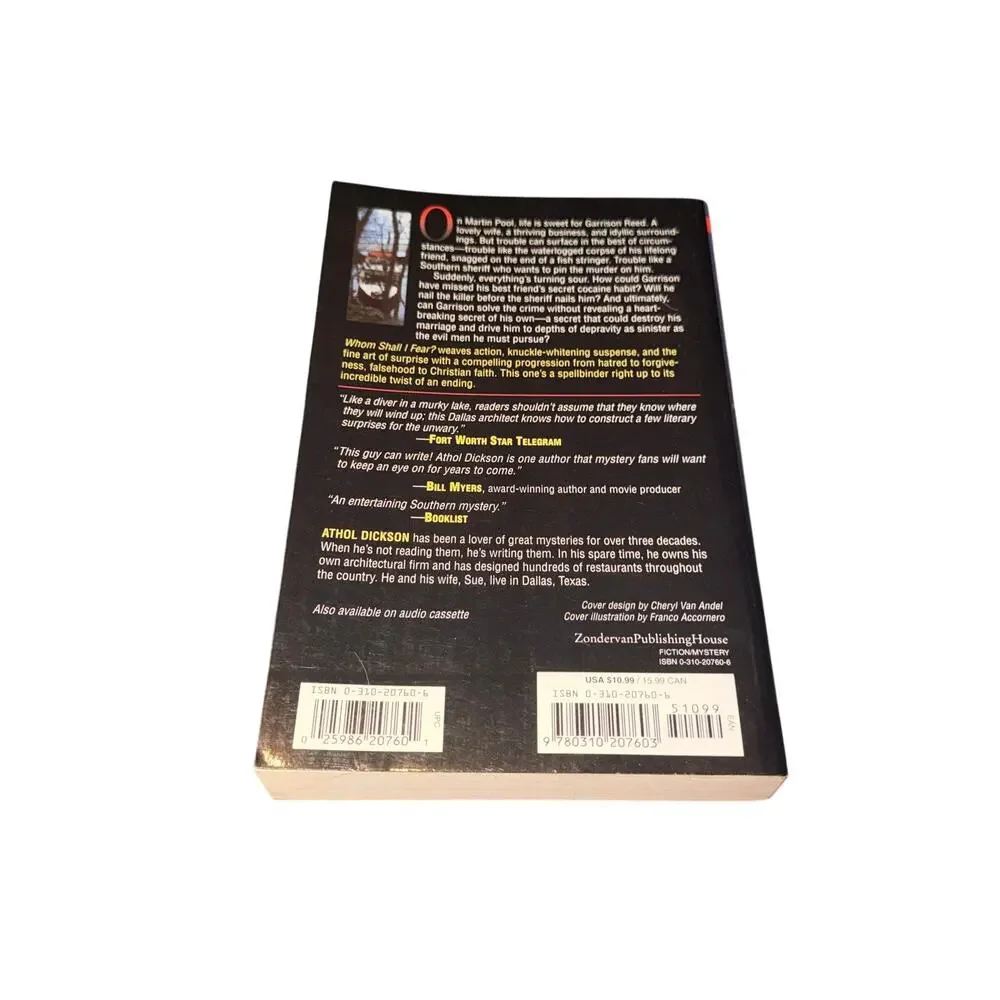 Whom Shall I Fear A Garr Reed Mystery Athol Dickson Paprback